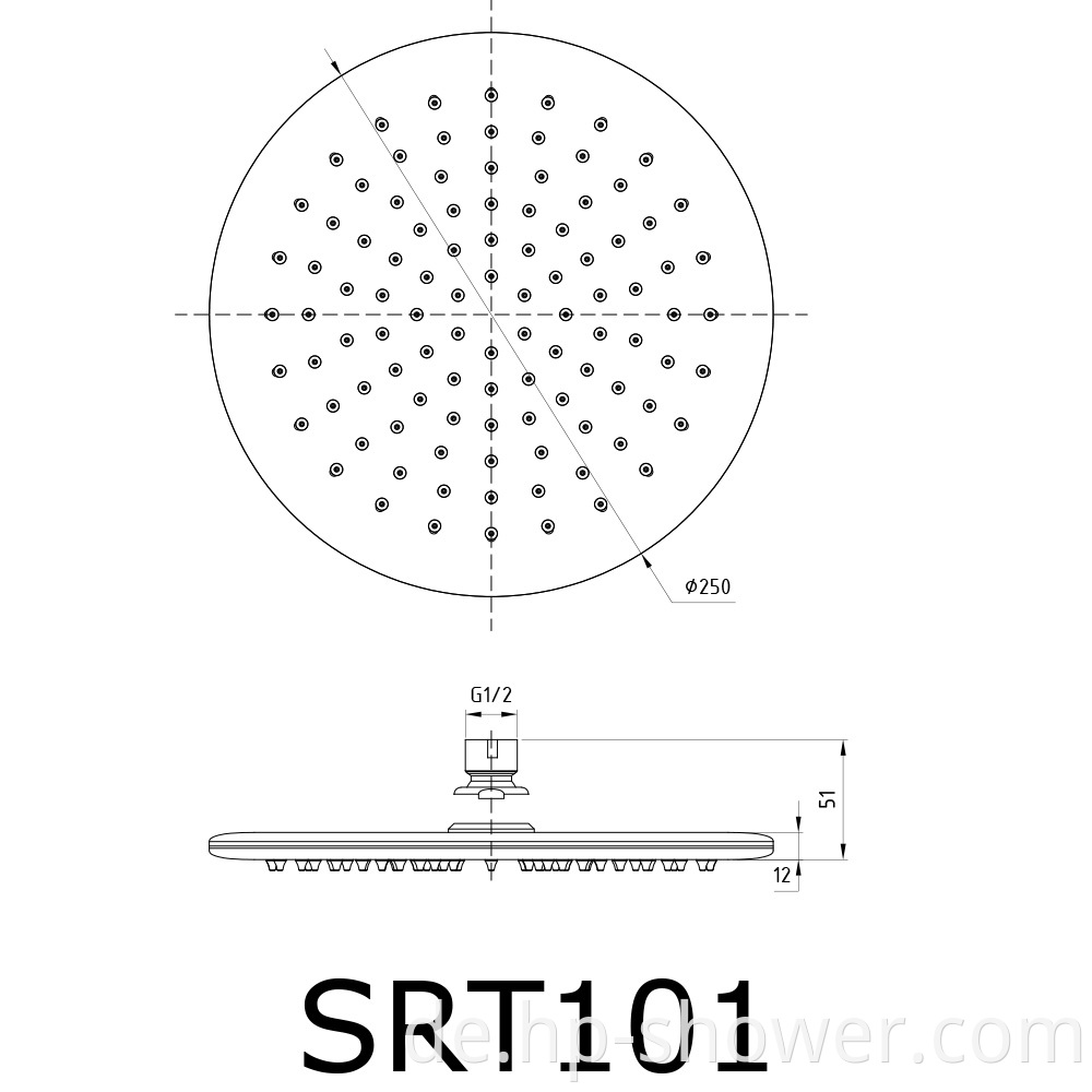 Round Stainless Steel Shower Head